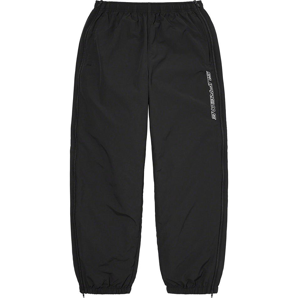 Black Supreme Full Zip Baggy Warm Up Pant Pants | Supreme 197EX